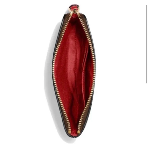 NWT Coach Brown and Red Wristlet in the gift box - Picture 4 of 10